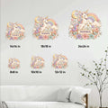 Unicorn metal sign size guide showing available square sizes from 8x8 to 24x24 inches