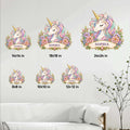 Unicorn metal sign size guide showing 8, 10, 12, 14, 18, and 24 inch options