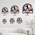 Baseball metal sign size guide showing multiple display sizes from 8 by 8 to 24 by 24 inches