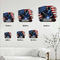 Welder metal sign size guide showing available square sizes from 8 by 8 to 24 by 24 inches