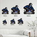 Welder metal sign size guide showing available square sizes from 8 by 8 inches to 24 by 24 inches
