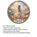 Fairy metal sign feature graphic showing the ornate winged fairy artwork and indoor or outdoor decor use