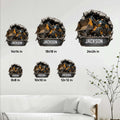 Construction loader metal sign size guide showing options from 8 by 8 to 24 by 24 inches