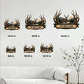 Deer metal sign size guide showing available square sizes from 8x8 inches through 24x24 inches.