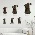Bear tree metal sign size guide showing available square sizes from 8 by 8 to 24 by 24 inches