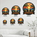 Beach house metal sign size guide showing available 8x8 through 24x24 inch options