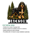 English Cocker Spaniel metal sign feature guide showing the cut-metal design and indoor or outdoor display use