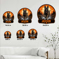 Dutch Shepherd metal sign size guide displaying six available sizes from 8 by 8 to 24 by 24 inches