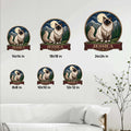 Birman cat metal sign size guide showing available square sizes from 8 by 8 to 24 by 24 inches