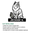 Birman cat metal sign product graphic showing the detailed cat artwork and cut-metal sign presentation