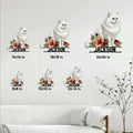 Persian cat metal sign size guide showing available square dimensions from 8 by 8 to 24 by 24 inches