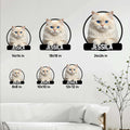 Persian cat metal sign size guide showing available square sizes from 8 by 8 to 24 by 24 inches