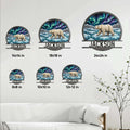 Polar bear metal sign size guide showing 8, 10, 12, 14, 18, and 24 inch display options