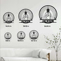 Fencing metal sign size guide showing available square sizes from 8 by 8 to 24 by 24 inches