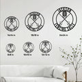 Fencing metal sign size guide showing circular options from 8 by 8 to 24 by 24 inches