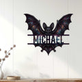 Galaxy bat wall sign displayed on a white paneled wall in a contemporary home setting