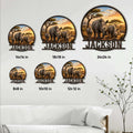 Rhino metal sign size guide showing six available square size options