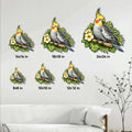 Cockatiel parrot metal sign size guide showing available square sizes from 8 to 24 inches
