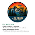 Disc golf metal sign displayed with cut metal sign features and installation information
