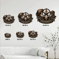 Cowboy metal sign size guide showing display examples from 8 by 8 inches to 24 by 24 inches