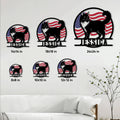 Norwegian Forest Cat metal sign shown in multiple size options from 8x8 to 24x24 inches