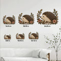 Hedgehog metal sign size guide showing square options from 8 by 8 inches to 24 by 24 inches