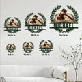 Lawyer metal sign size guide showing six available square sizes from 8 by 8 to 24 by 24 inches