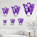 Fibromyalgia butterfly metal sign size guide showing six available square size options
