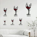 Wine glass metal sign size guide showing available square sizes from 8 by 8 to 24 by 24 inches