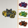 Cheerleading wall sign displayed in navy and gold with additional red, green, and orange color examples