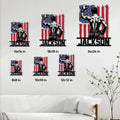 Boxing metal sign size guide showing square options from 8 by 8 inches through 24 by 24 inches