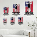 Wrestling metal sign size guide showing available square sizes from 8 by 8 to 24 by 24 inches