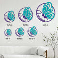 Suicide prevention butterfly sign size guide showing options from 8 by 8 to 24 by 24 inches