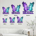 Suicide awareness metal sign size guide showing available square sizes from 8 by 8 to 24 by 24 inches