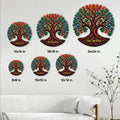 Tree of Life metal sign size guide showing six available square size options
