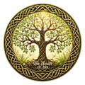 Celtic Tree of Life metal sign with intertwined branches, leafy details, butterflies, and ornate knotwork border