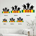Vietnam Veteran metal sign size guide showing six available square dimensions from 8 by 8 to 24 by 24 inches