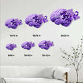 Alzheimer's awareness metal sign size guide showing available square sign sizes