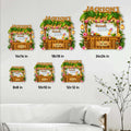 Tiki bar sign size guide showing available square dimensions from 8 by 8 to 24 by 24 inches