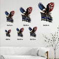 Police eagle metal sign size guide showing multiple available square size options
