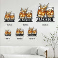 Bourbon metal sign size guide showing the whiskey glass design in multiple square size options