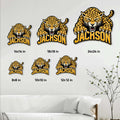 Cheetah metal sign size guide showing six available square sizes from 8 by 8 to 24 by 24 inches