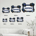 Welder metal sign size guide showing available square dimensions from 8 by 8 to 24 by 24 inches