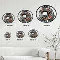 Sewing room metal sign size guide showing available square sizes from 8 by 8 to 24 by 24 inches