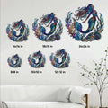 Mermaid metal sign size guide showing available square sizes from 8 by 8 to 24 by 24 inches