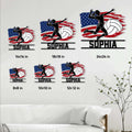 Volleyball metal sign size guide showing available square sizes from 8x8 to 24x24 inches