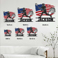 Lacrosse metal sign size guide showing six square options from 8 by 8 to 24 by 24 inches