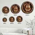 Squirrel metal sign size guide showing available round sizes from 8 by 8 to 24 by 24 inches