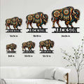 Bison metal sign size guide showing available 8, 10, 12, 14, 18, and 24 inch options
