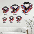 Guitar metal sign size guide showing available square sizes from 8 by 8 to 24 by 24 inches